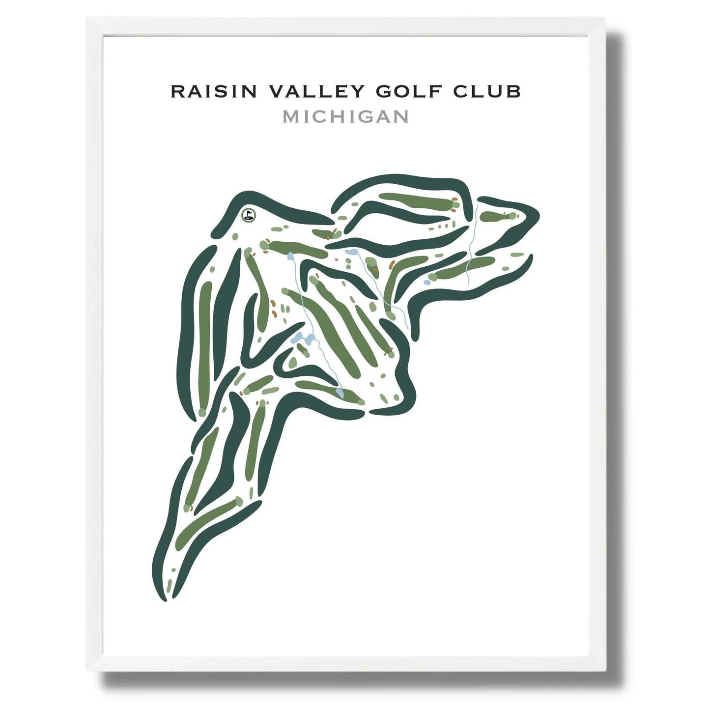 Raisin Valley Golf Club, Michigan - Printed Golf Courses
