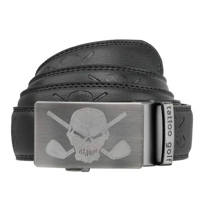 Leather Ratchet Belt - One Size Fits Most (Black)