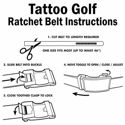 Leather Ratchet Belt - One Size Fits Most (Grey)