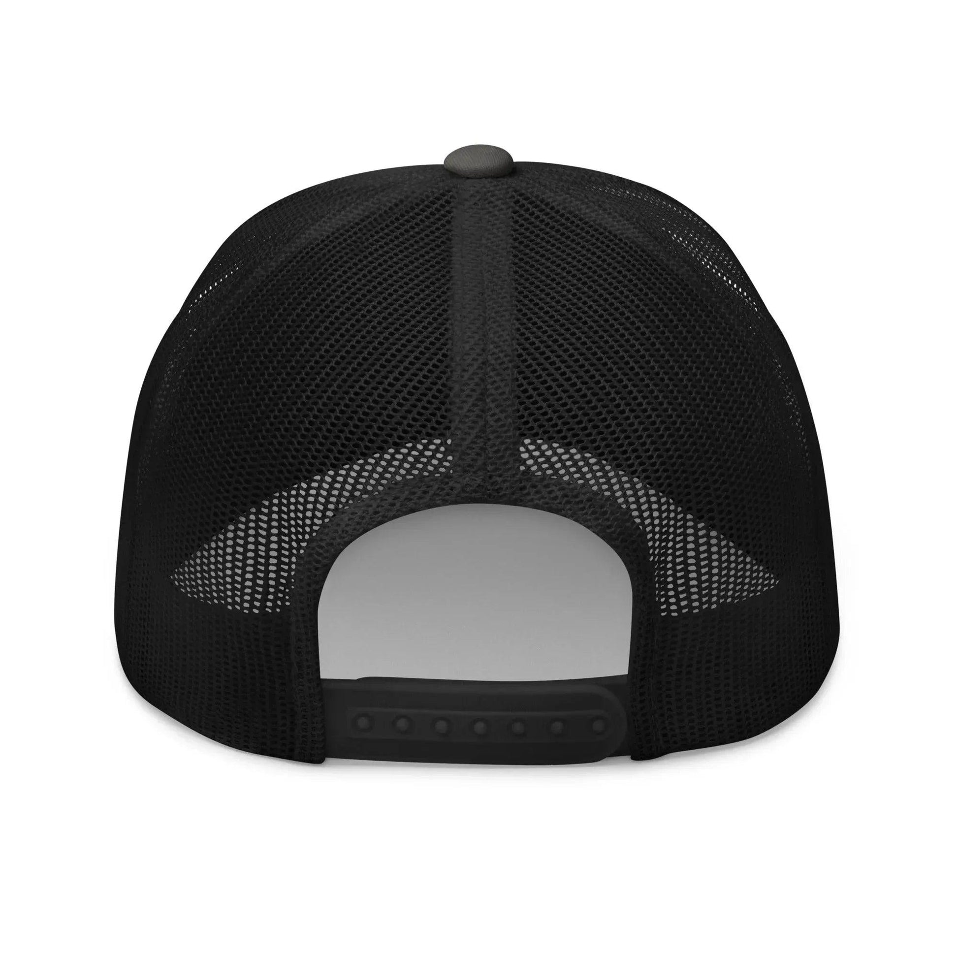 retro-trucker-hat-charcoal-black-back-65731efe3d57b - GOLF LEAGUE