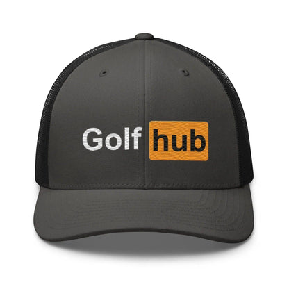 retro-trucker-hat-charcoal-black-front-65731efe3d476 - GOLF LEAGUE