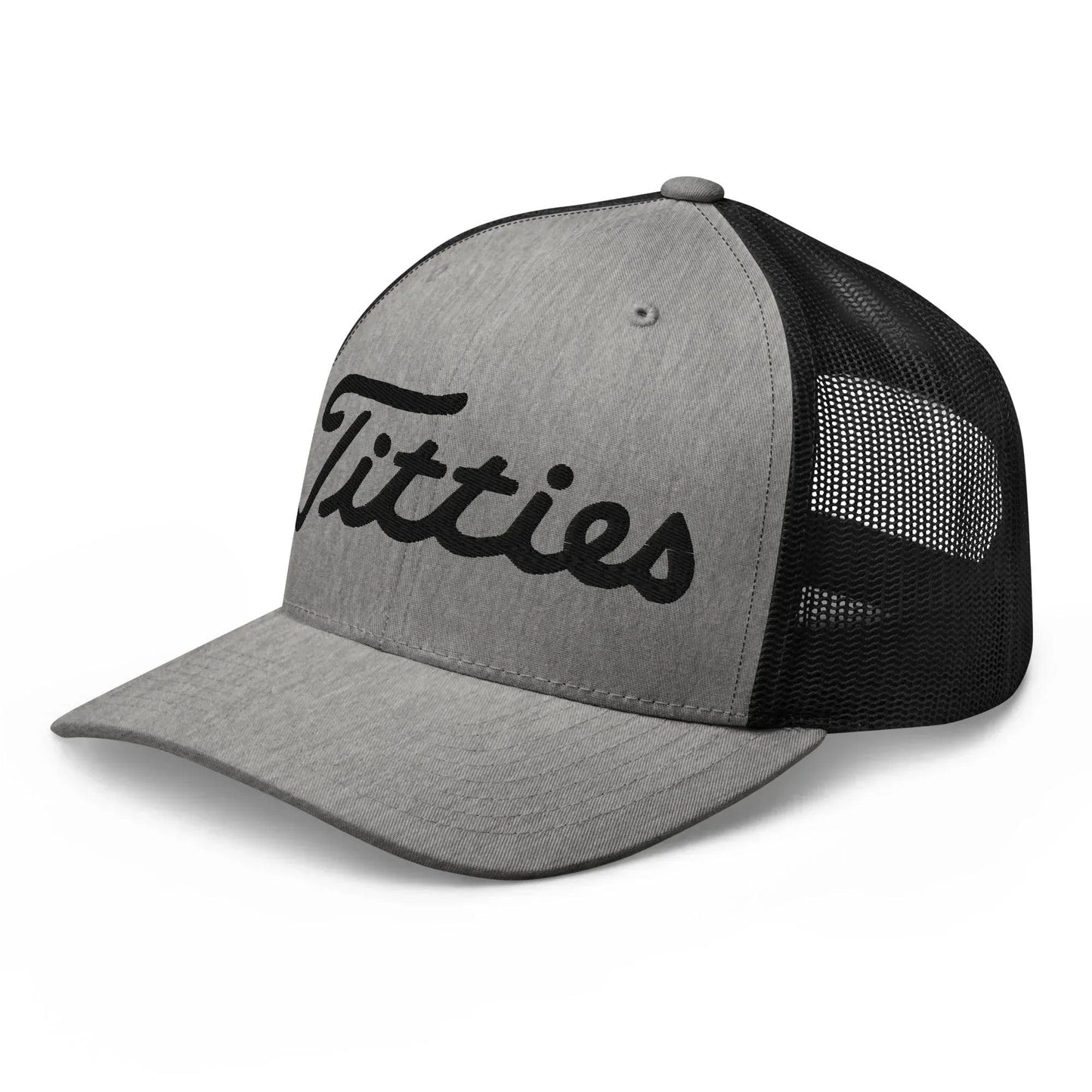 retro-trucker-hat-heather-black-left-front-6693a8f2e6085 - GOLF LEAGUE