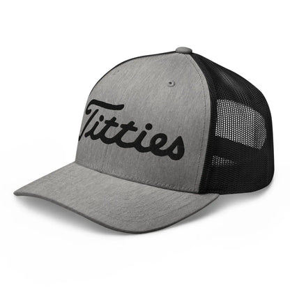 retro-trucker-hat-heather-black-left-front-6693a8f2e6085 - GOLF LEAGUE
