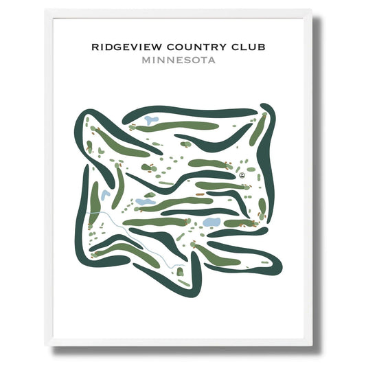Ridgeview Country Club, Minnesota - Printed Golf Courses
