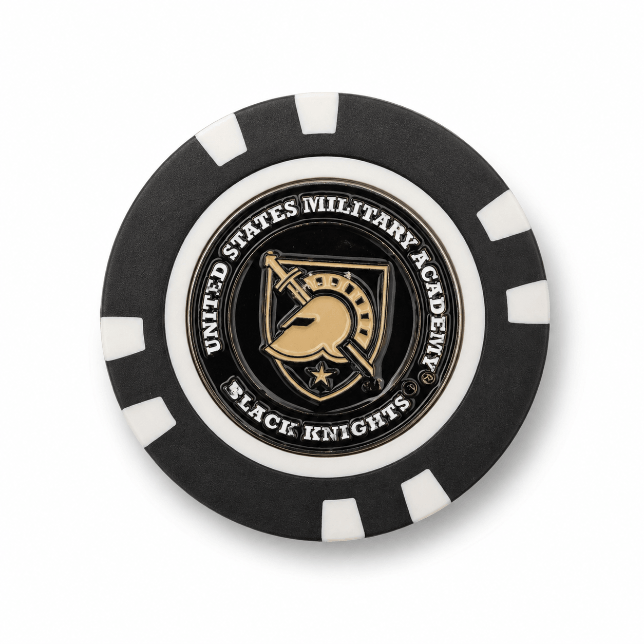 Officially Licensed Military Academy Black Knights Poker Chip Ball Marker