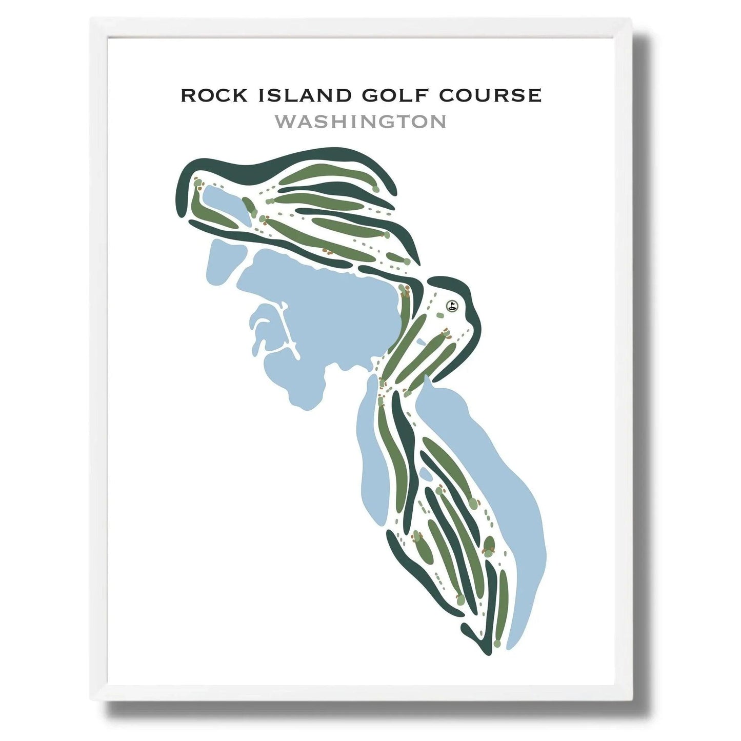 Rock Island Golf Course, Washington - Printed Golf Courses