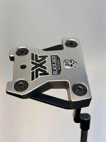 PXG Battle Ready Blackjack Platinum Plumbers Neck Putter RH Approx 34in Used