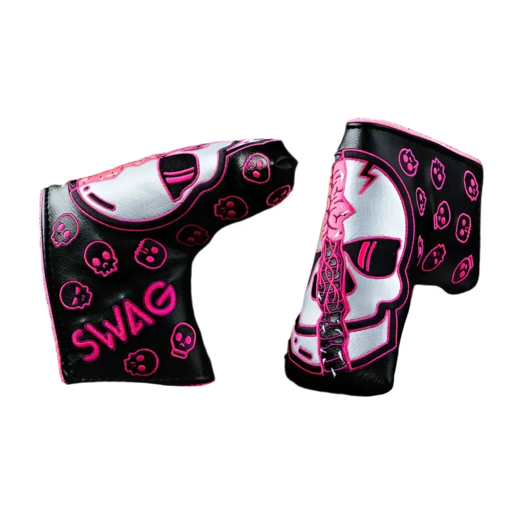 Swag Golf - Hyper Skull Brain (Pink) Blade Putter Headcover - GOLF LEAGUE