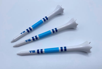 Truestrike 3 1/4" Navy & Blue Striped Golf Tees – Made in USA