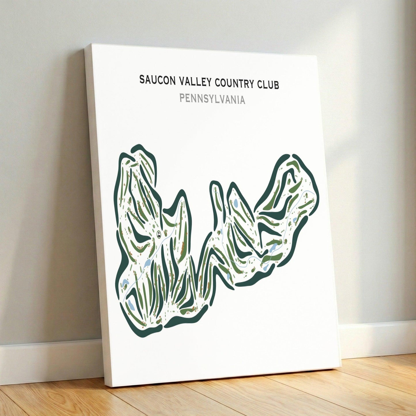 Saucon Valley Country Club, Pennsylvania - Printed Golf Courses