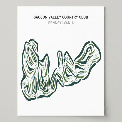 Saucon Valley Country Club, Pennsylvania - Printed Golf Courses