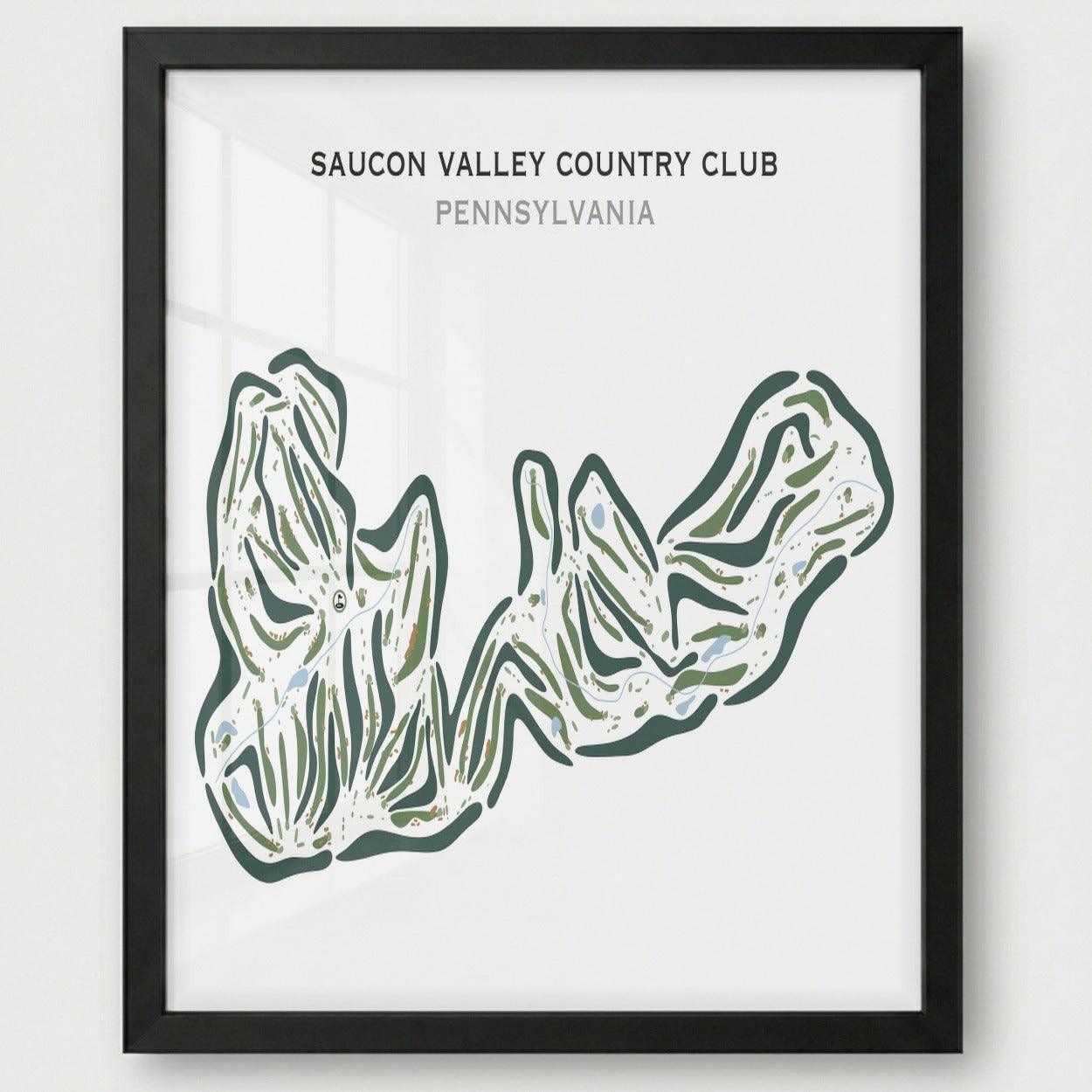 Saucon Valley Country Club, Pennsylvania - Printed Golf Courses