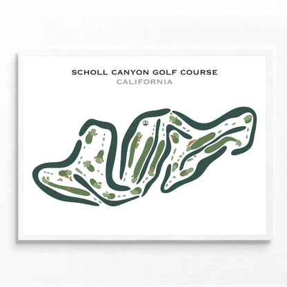 Scholl Canyon Golf Course, California - Printed Golf Courses