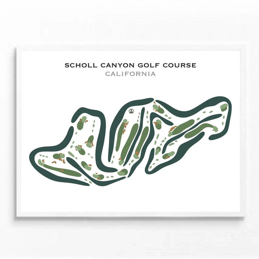 Scholl Canyon Golf Course, California - Printed Golf Courses