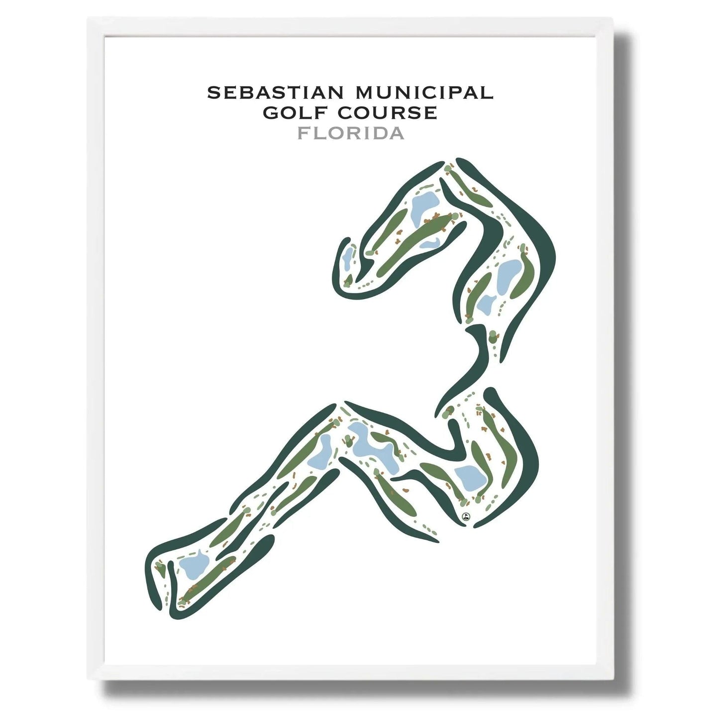 Sebastian Municipal Golf Course, Florida - Printed Golf Courses