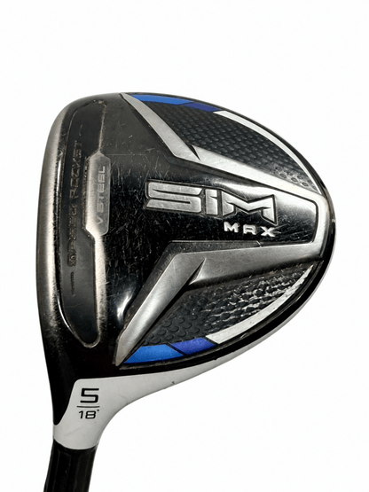 TaylorMade SIM MAX 5 Wood 18° HZRDUS Smoke 70g 6.0 Stiff LH (Used)