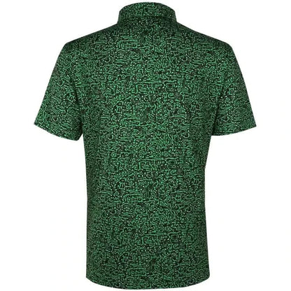 Summertime Cool-Stretch Men's Golf Shirt - Green