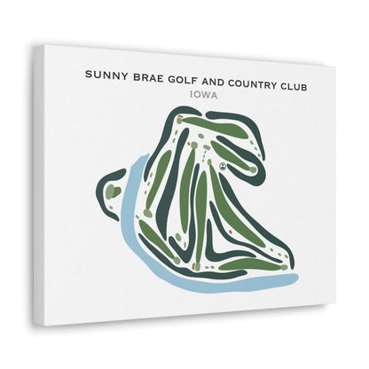 Sunny Brae Golf & Country Club, Iowa - Printed Golf Courses
