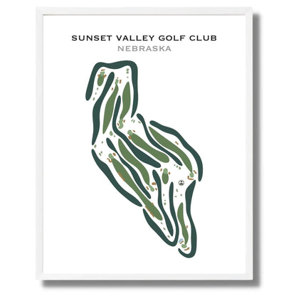 Sunset Valley Golf Club, Nebraska - Printed Golf Courses