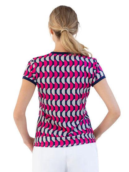 Sustainble Harper Short Sleeve Crew Neck - Geo Print