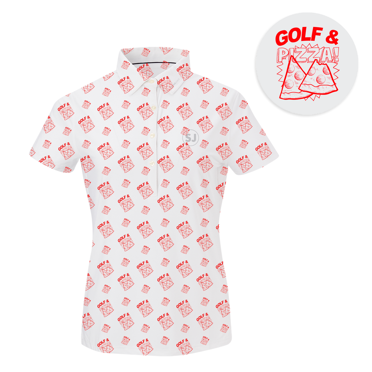 Golf & Pizza Women's Polo - Final Sale