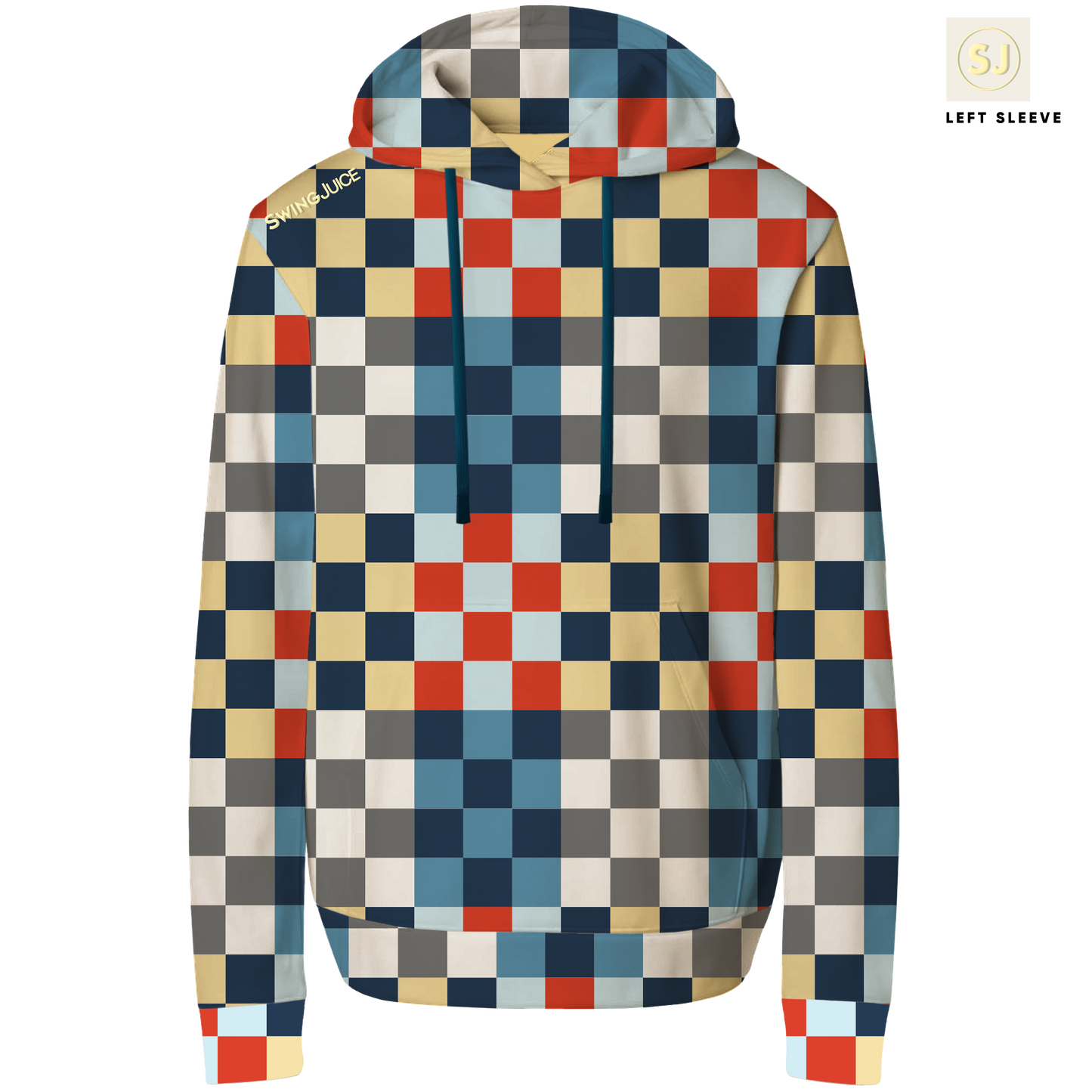 Golf Multi Checker Men's Performance Hoodie - Final Sale