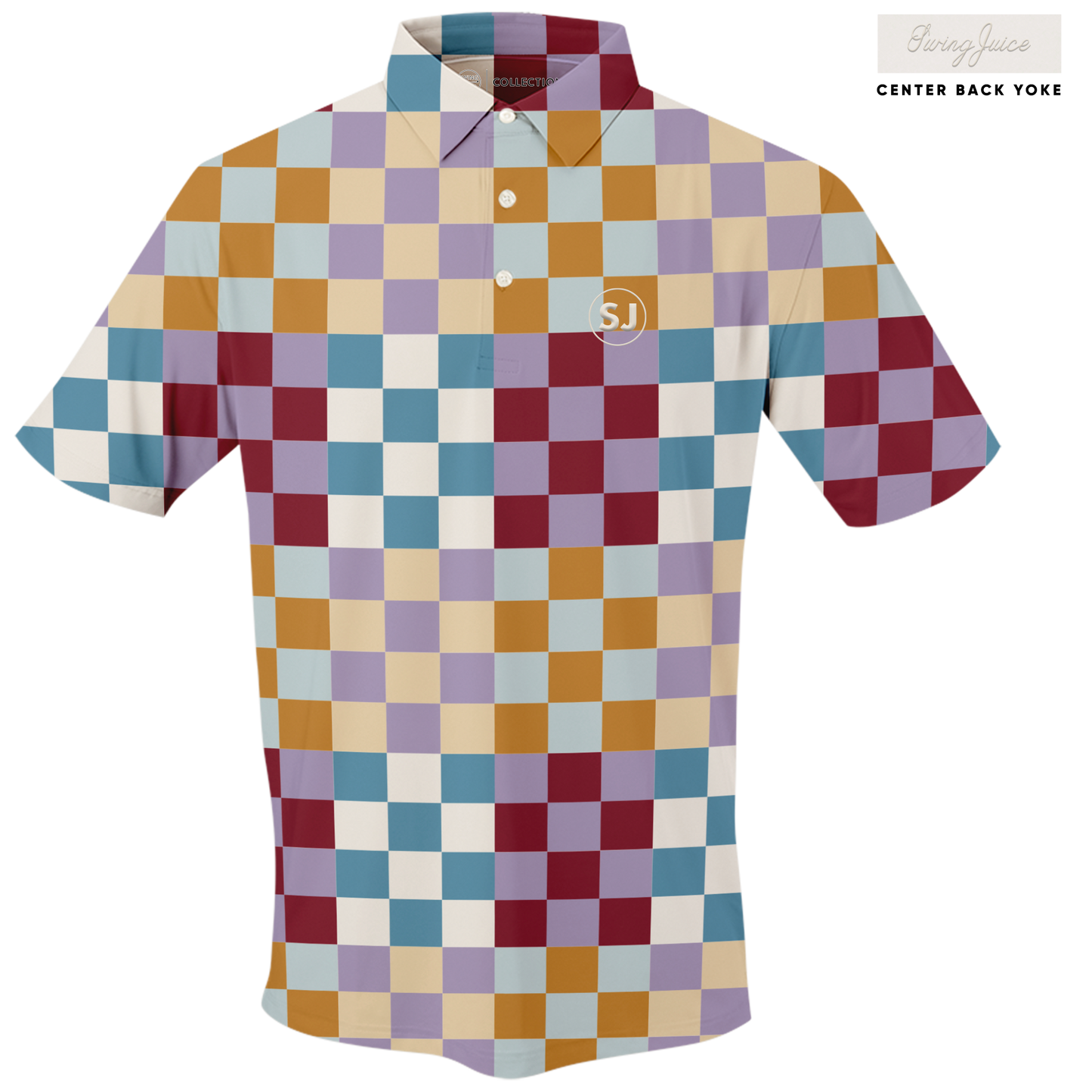 Golf Multi Checker Men's Polo - Final Sale