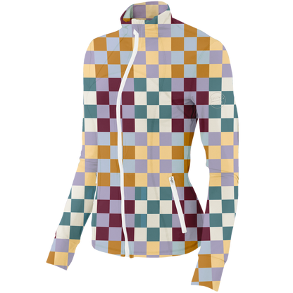 Golf Multi Checker Women's Full Zip - Final Sale