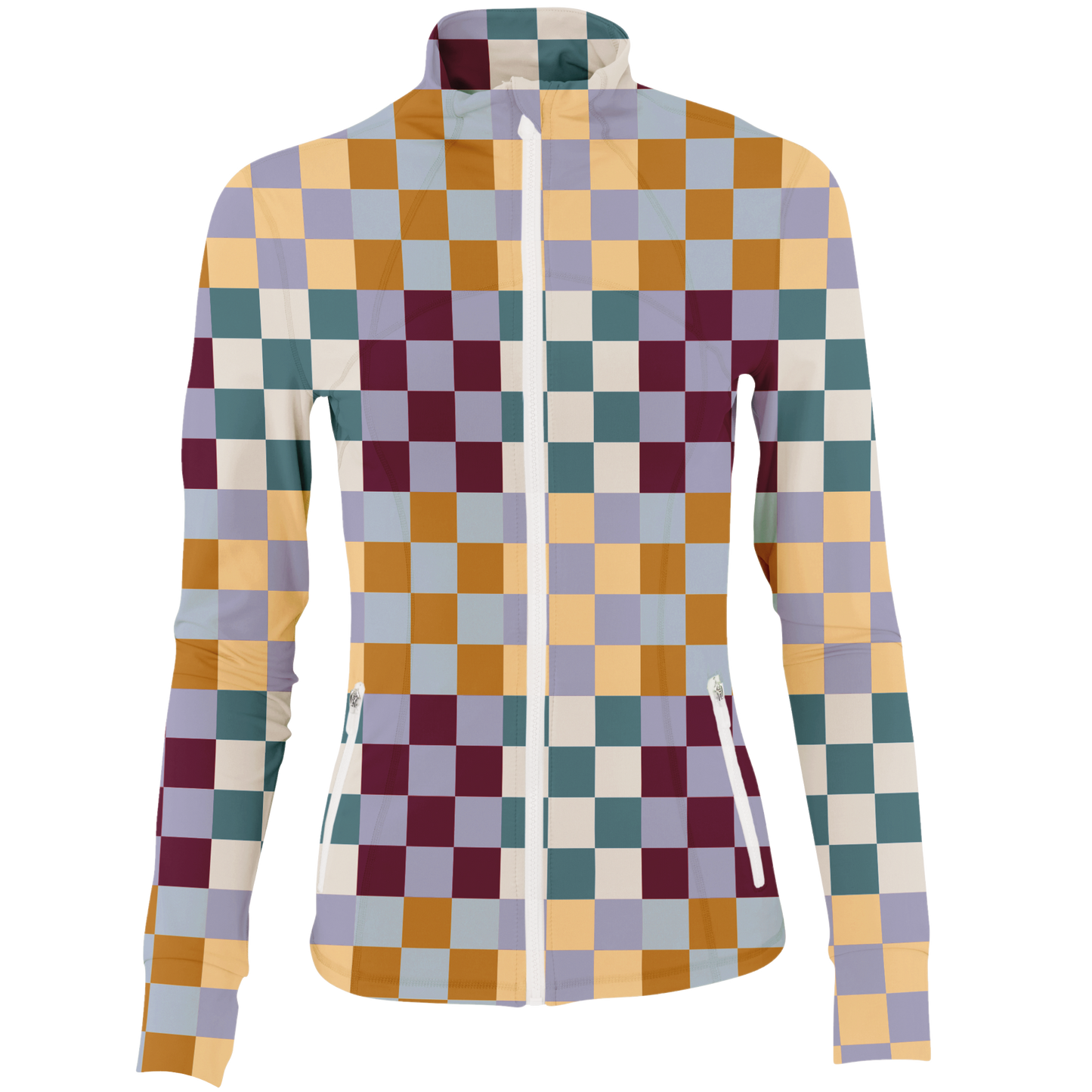 Golf Multi Checker Women's Full Zip - Final Sale