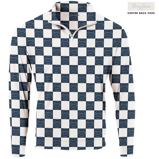 Golf SJ Checkerboard Men's Quarter Zip - Final Sale