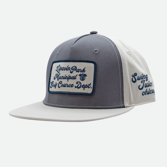 Golf Lincoln Park Muni Unisex Snapback Hat Charcoal/Khaki O/S - Final Sale