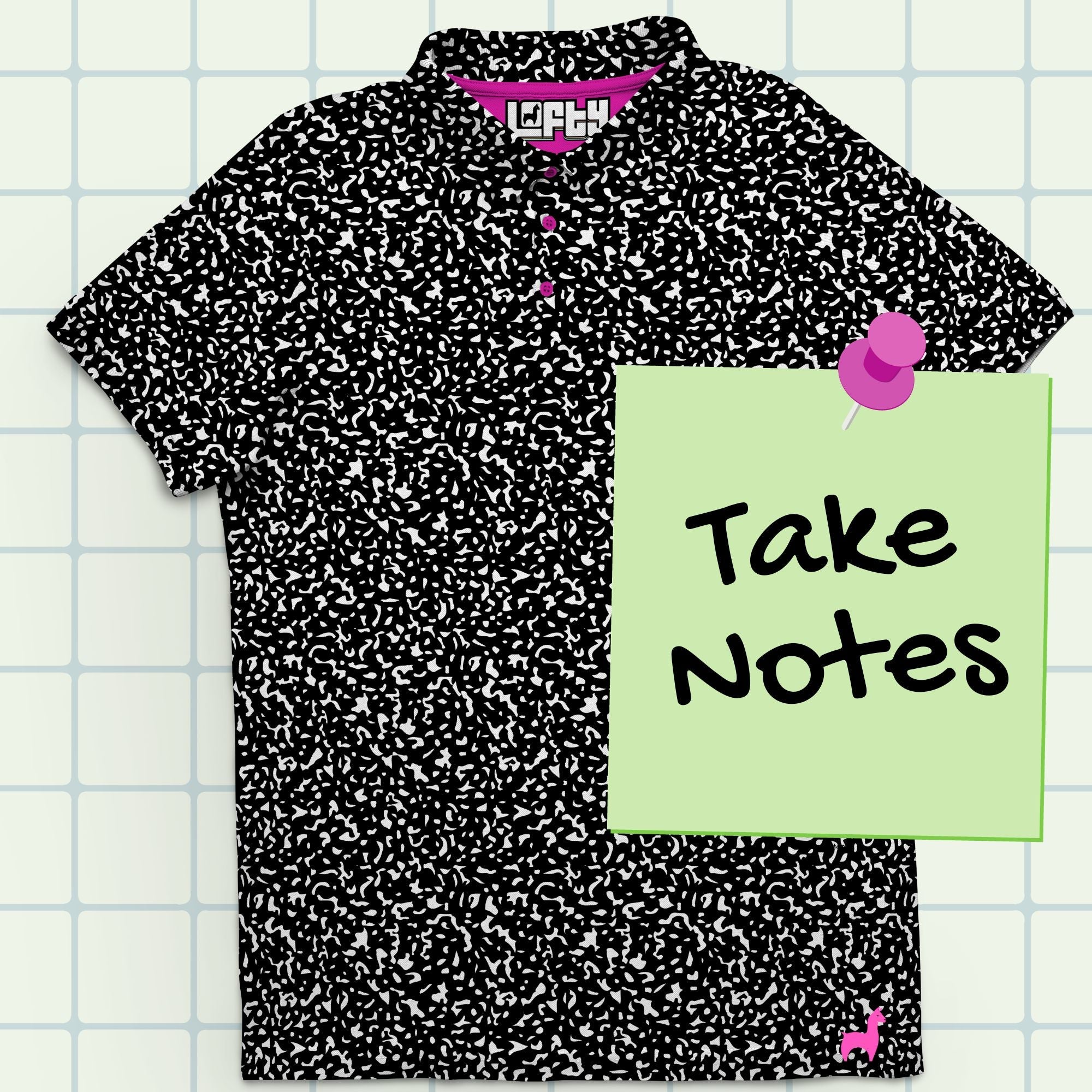 Take Notes | Funny Retro Golf Polo Shirt for Men (ATHLETIC FIT)