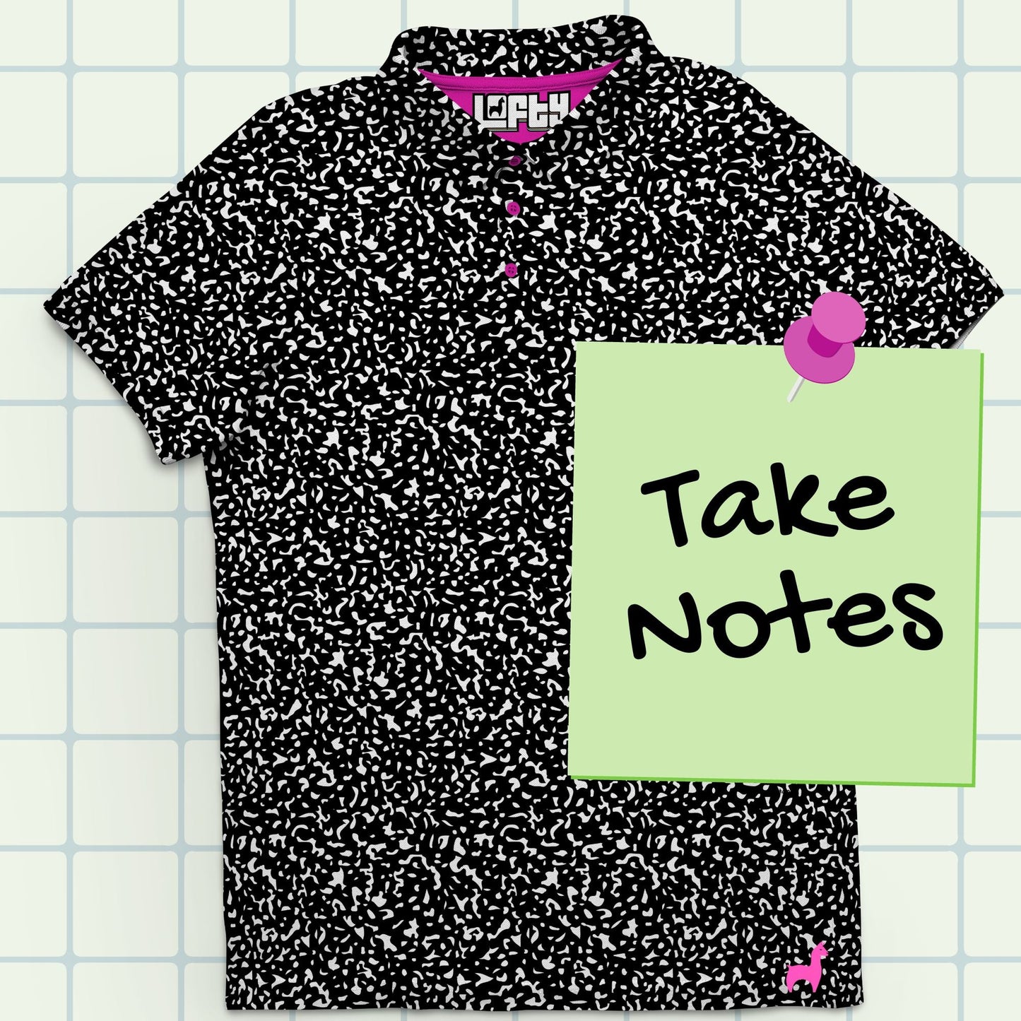 Take Notes | Funny Retro Golf Polo Shirt for Men (ATHLETIC FIT)