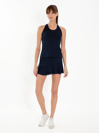 Tennis Classic 13 1/2" Flounce Skirt - Midnight