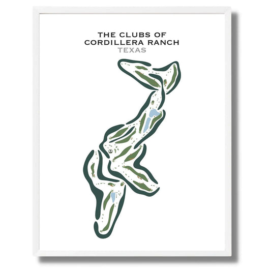 The Clubs Of Cordillera Ranch, Texas - Printed Golf Courses