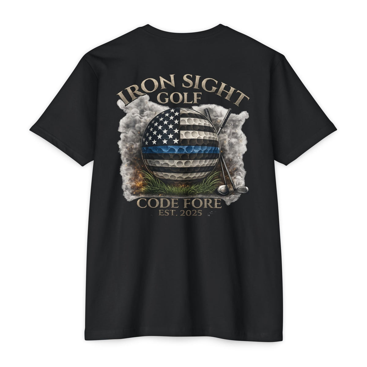 Thin Blue Line Code Four Golf T-Shirt — Iron Sight Golf