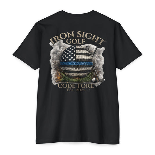 Thin Blue Line Code Four Golf T-Shirt — Iron Sight Golf