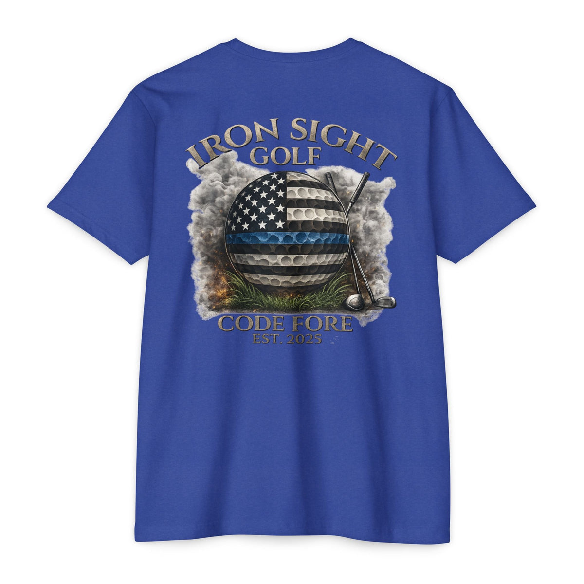 Thin Blue Line Code Four Golf T-Shirt — Iron Sight Golf
