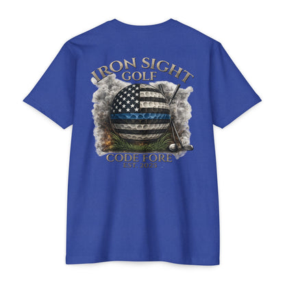 Thin Blue Line Code Four Golf T-Shirt — Iron Sight Golf