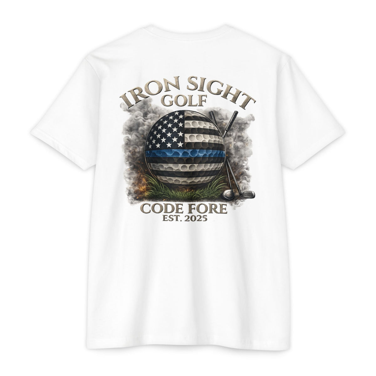 Thin Blue Line Code Four Golf T-Shirt — Iron Sight Golf