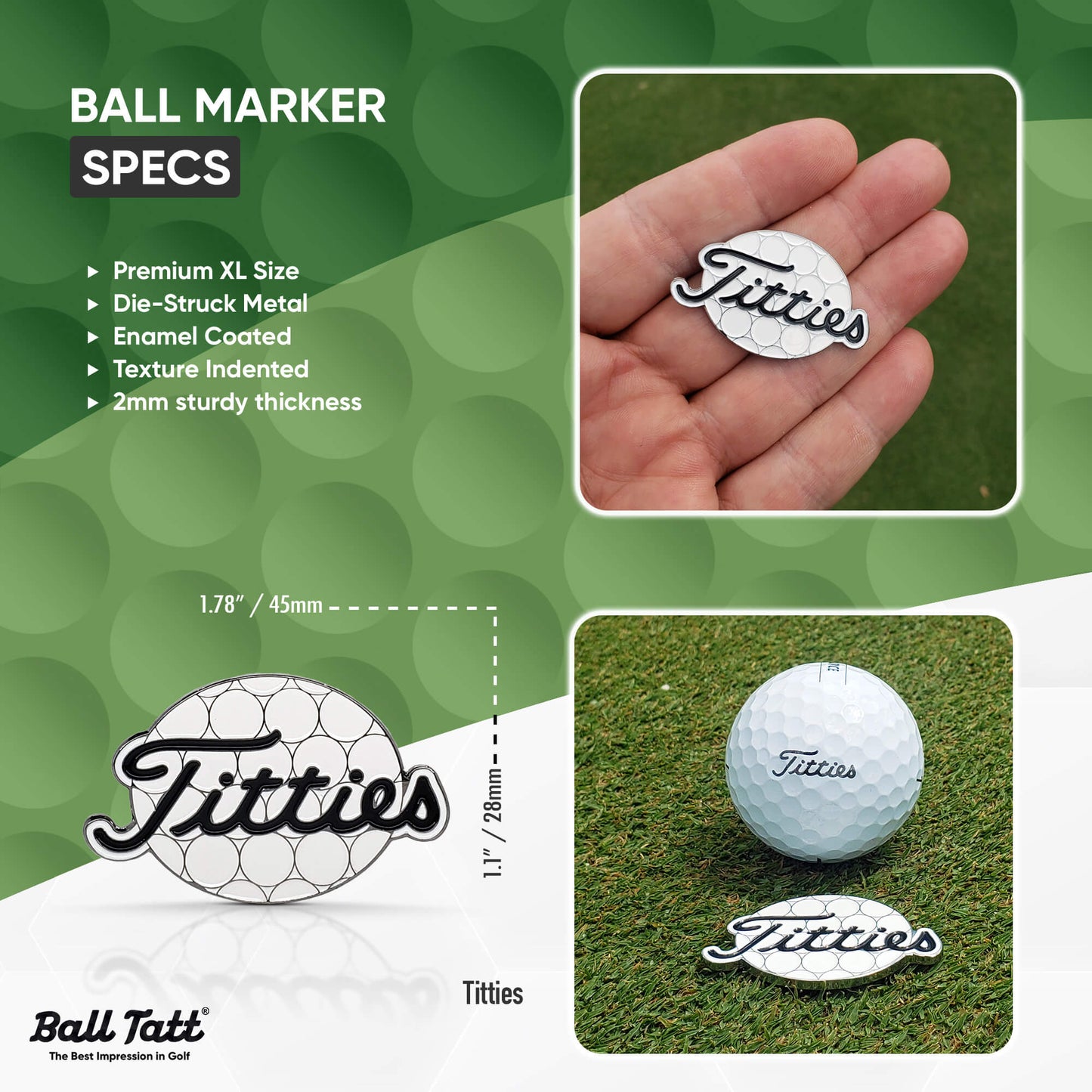 Titties XL Ball Marker