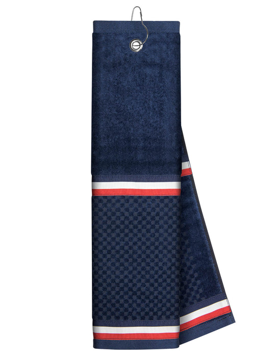 Navy Golf Towel with Ribbon