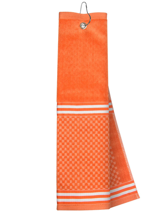 Orange Golf Towel with Ribbon