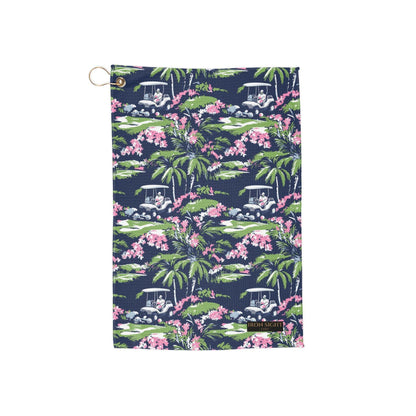 Hawaiian Golf Cart Microfiber Golf Towel — Iron Sight Golf