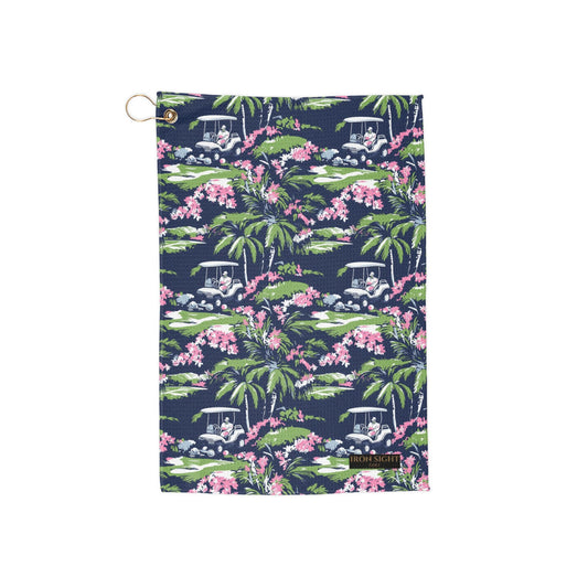Hawaiian Golf Cart Microfiber Golf Towel — Iron Sight Golf
