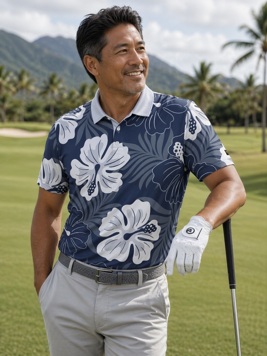Tropical Oasis Performance Golf Polo