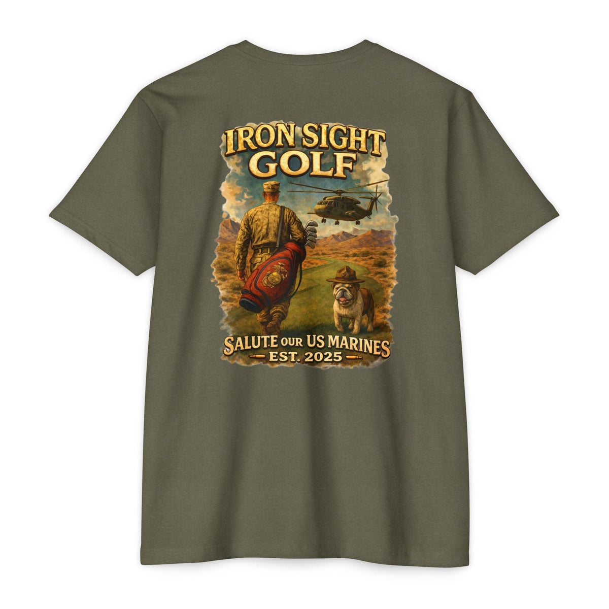 U.S. Marine Salute to Service Golf T-Shirt