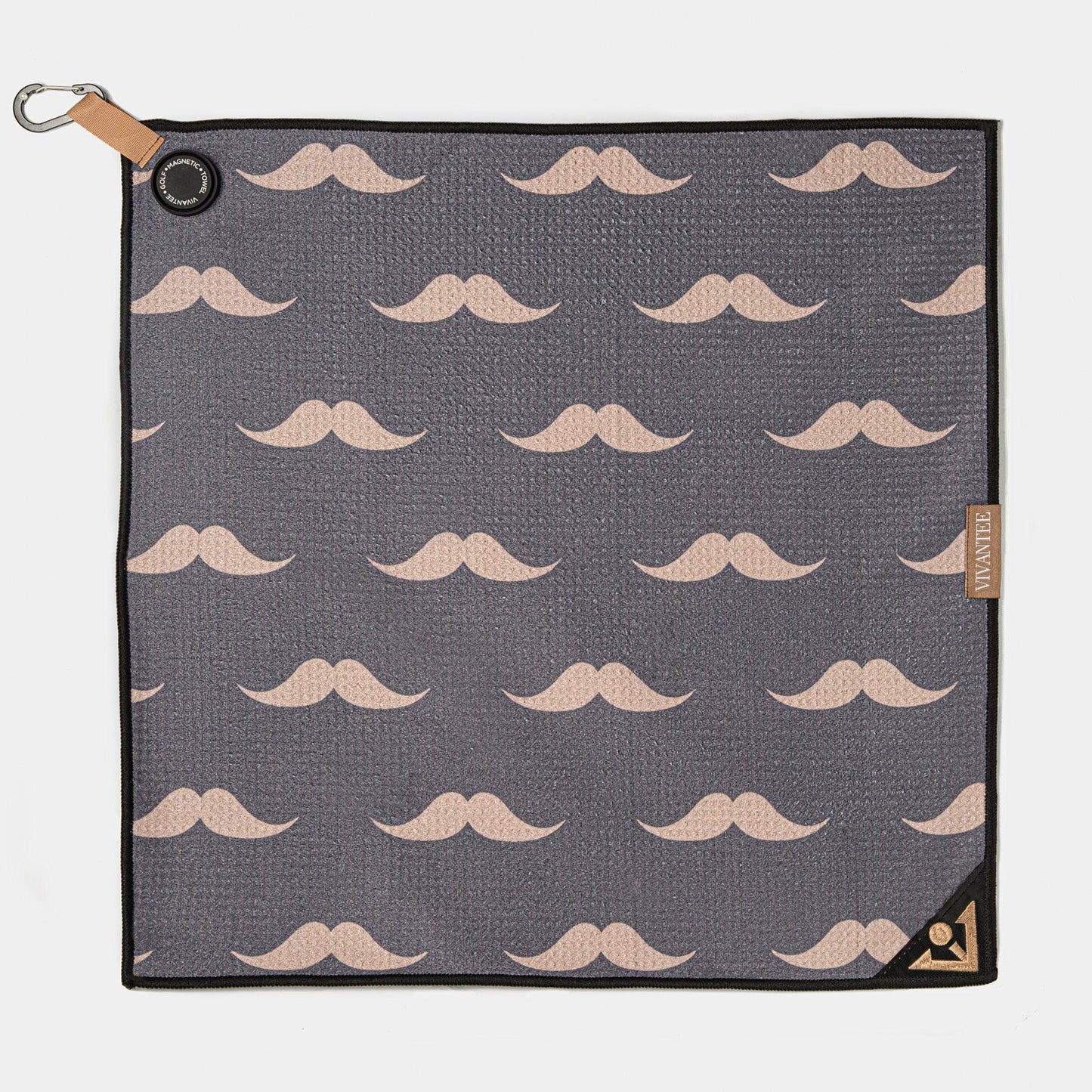 Urban Gent | Mustache Patterned Magnetic Golf Towel