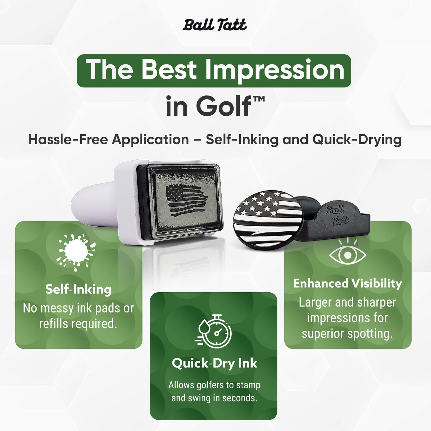 USA Flag Hat Clip Set