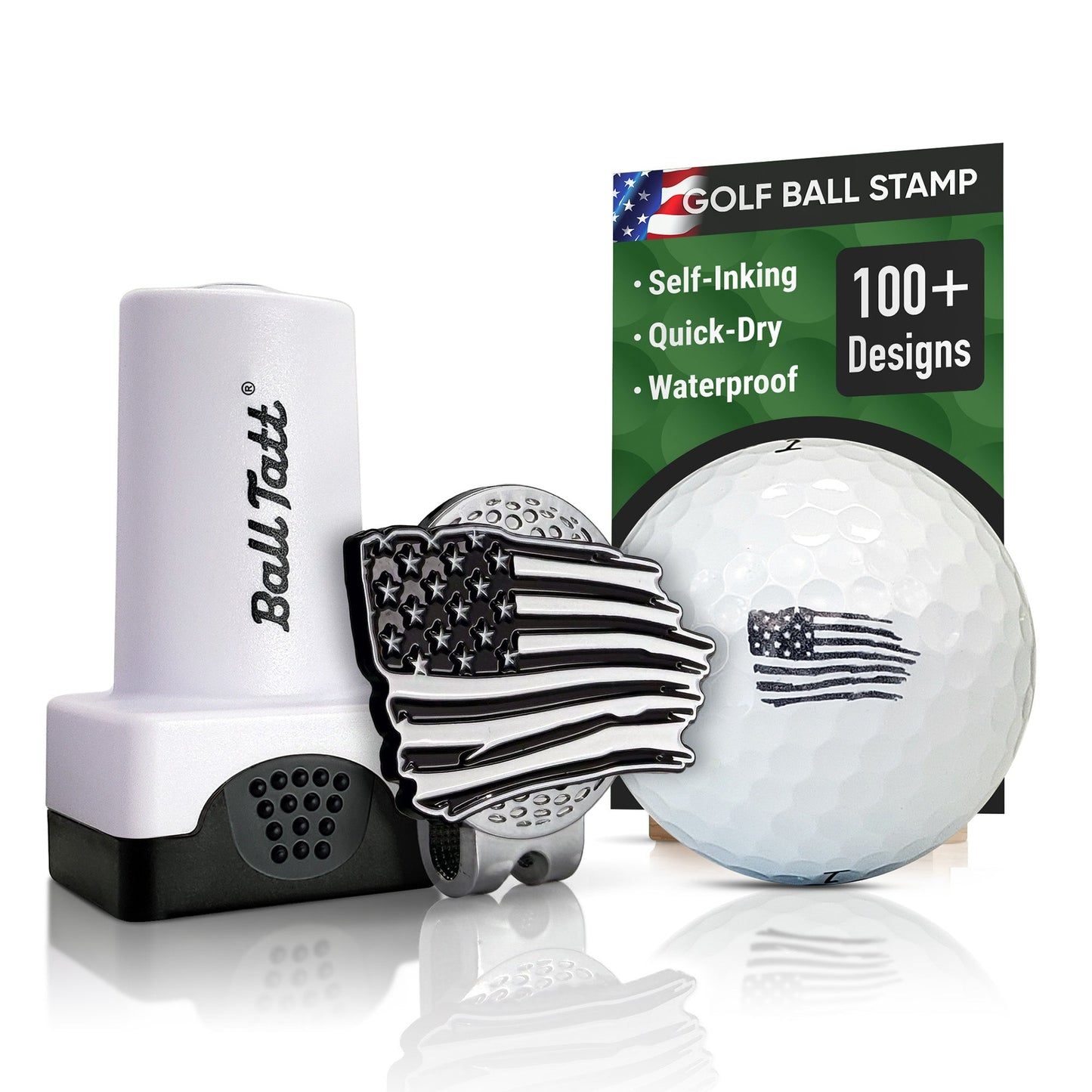 American Flag Hat Clip Set